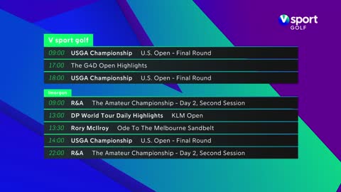 V Sport Golf live TV